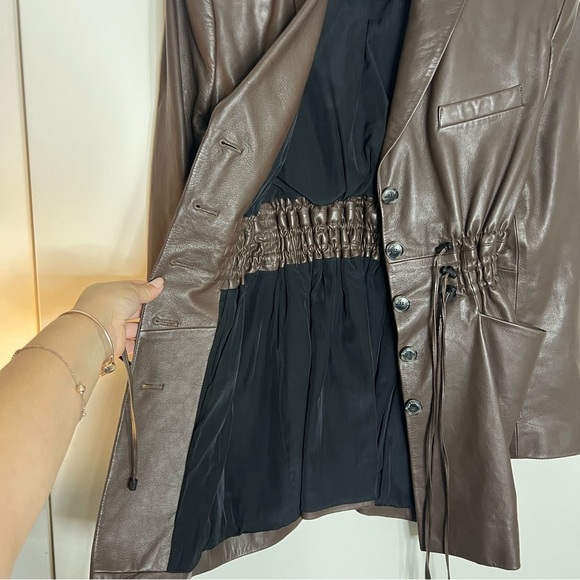 The Mannei Irbid leather blazer in brown size 38 (US 6) - Picture 12 of 15